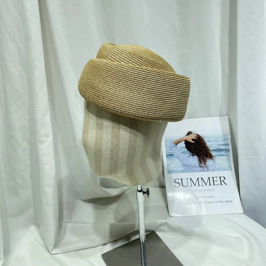 Women's Straw Beret Sun Hat | French Fedora Spring Summer Cap Straw Beret Hat Peaceful Pleasures Health and Wellness