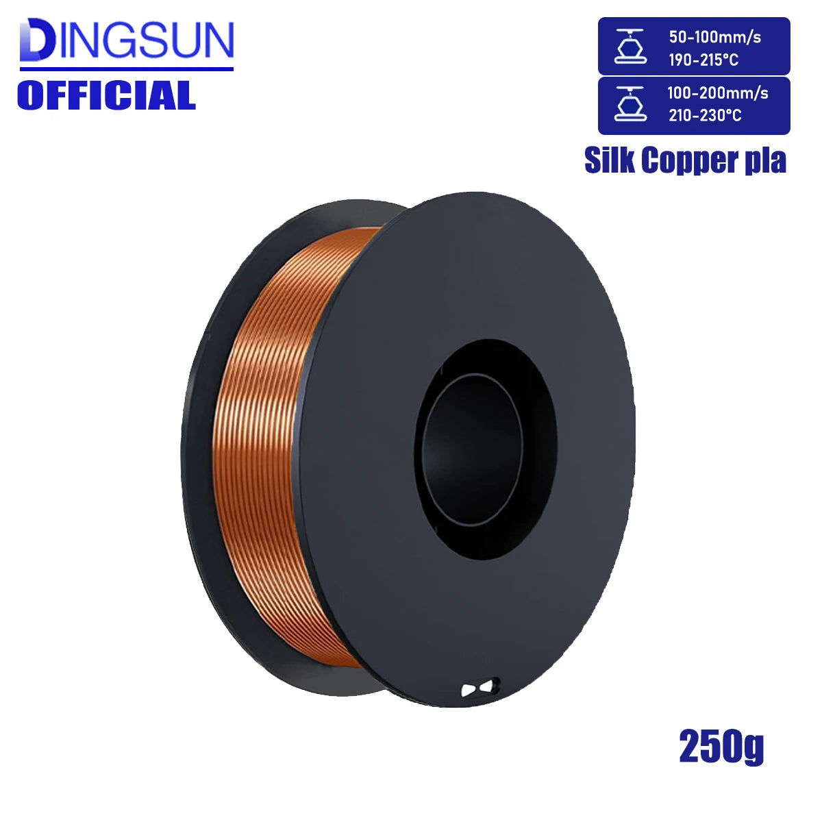 DINGSUN 3D Silk PLA+ Filament 1.75mm Multicolor 200g–1kg Spool