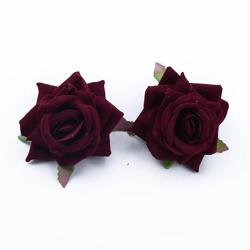 50/100 Pcs Silk Artificial Rose Heads – Wedding & Home Décor