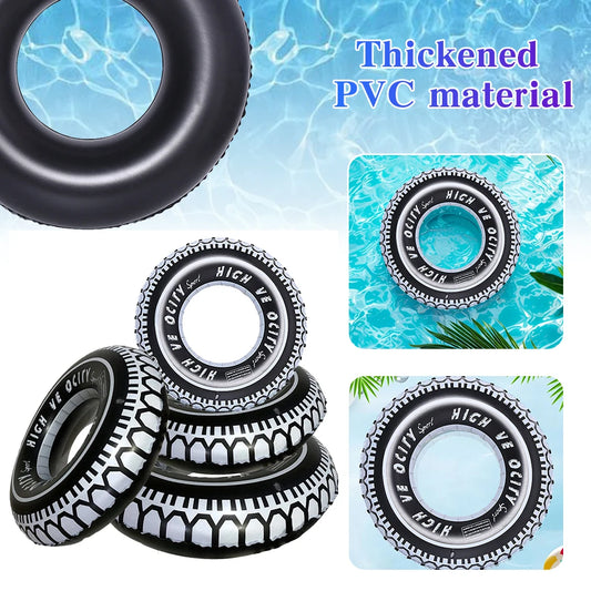 Inflatable Tire Swimming Ring – Thickened PVC Pool Float Peaceful Pleasures Health and Wellness