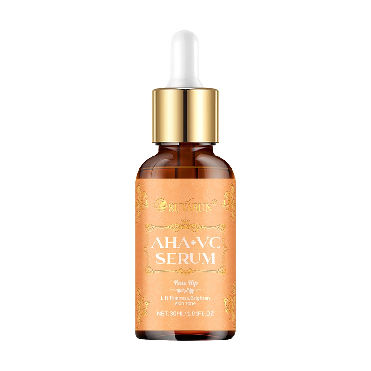 SUYARUN AHA + Vitamin C Serum - Exfoliating Brightening Facial Essence for Dark Spots, Dullness & Uneven Skin Tone. Peaceful Pleasures Health and Wellness 30ml