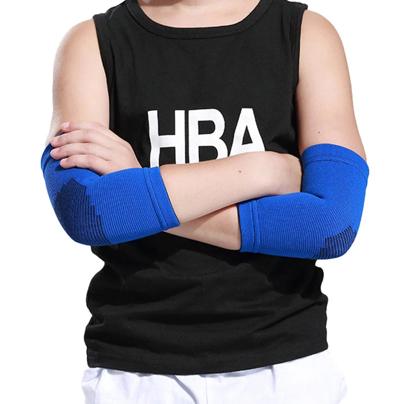 1 Pair Kids Compression Sleeves Foot Arch Support,Kids Children Ankle Brace,Plantar Fasciitis Sock for sprained ankle or sports Peaceful Pleasures Health and Wellness 1Pair-bule-elbow M (20-40KG)