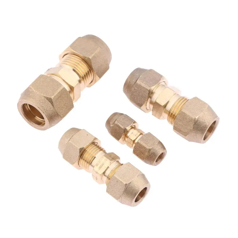 New 1Pcs 2 3 4 5mm Quick Connectors Straight Pipe Extension Joint No-Weld Fittings With Flare Nuts Copper Connectors Peaceful Pleasures Health and Wellness