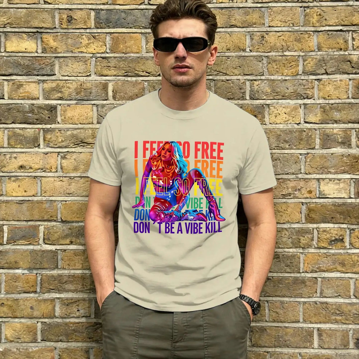 Madonnas Confessions II Album 2026 100% Cotton T-Shirt For Mens Beach Y2K Funny T-Shirts O Neck Harajuku Tees Plus Size Clothes Peaceful Pleasures Health and Wellness Khaki S