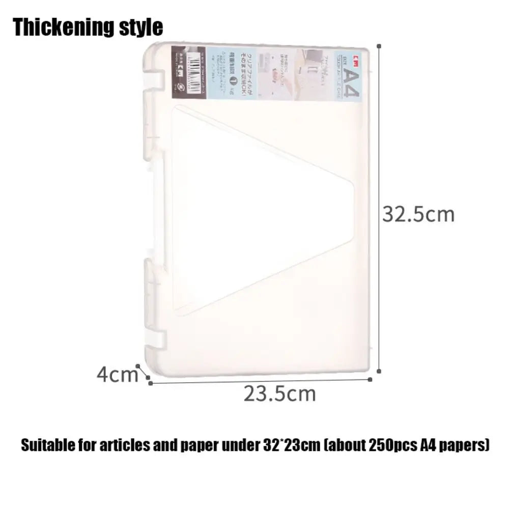 Document Case Transparent A4 File Box Portable Simple a5 Organize The Box Durable Folder a4 File Storage Box Desk Organization Peaceful Pleasures Health and Wellness Thickening-A4