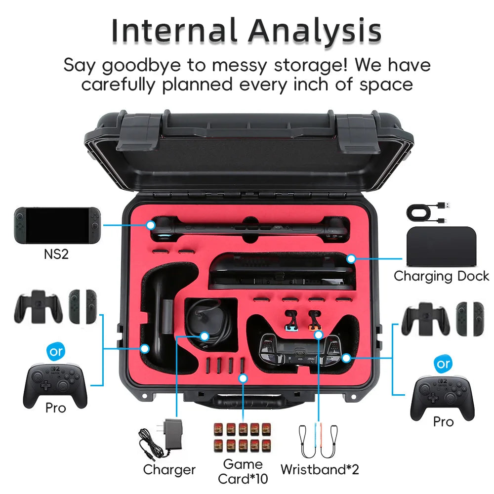 Family-Style Storage Box For Switch 2 Host Storage Box Moisture Proof And Explosion Proof Suitcase Family Bucket Accessories Peaceful Pleasures Health and Wellness