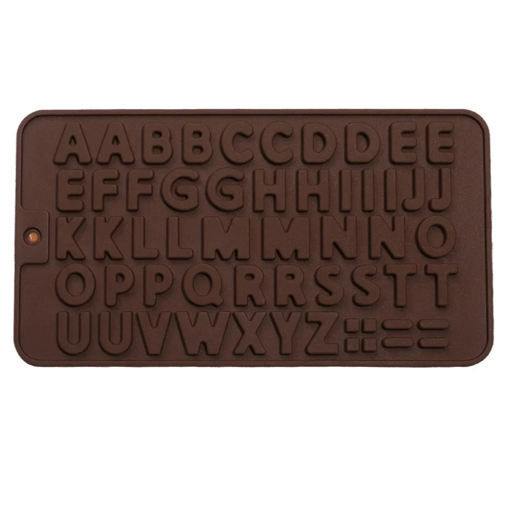 Number & Letter Silicone Baking Mold – Chocolate & Cake