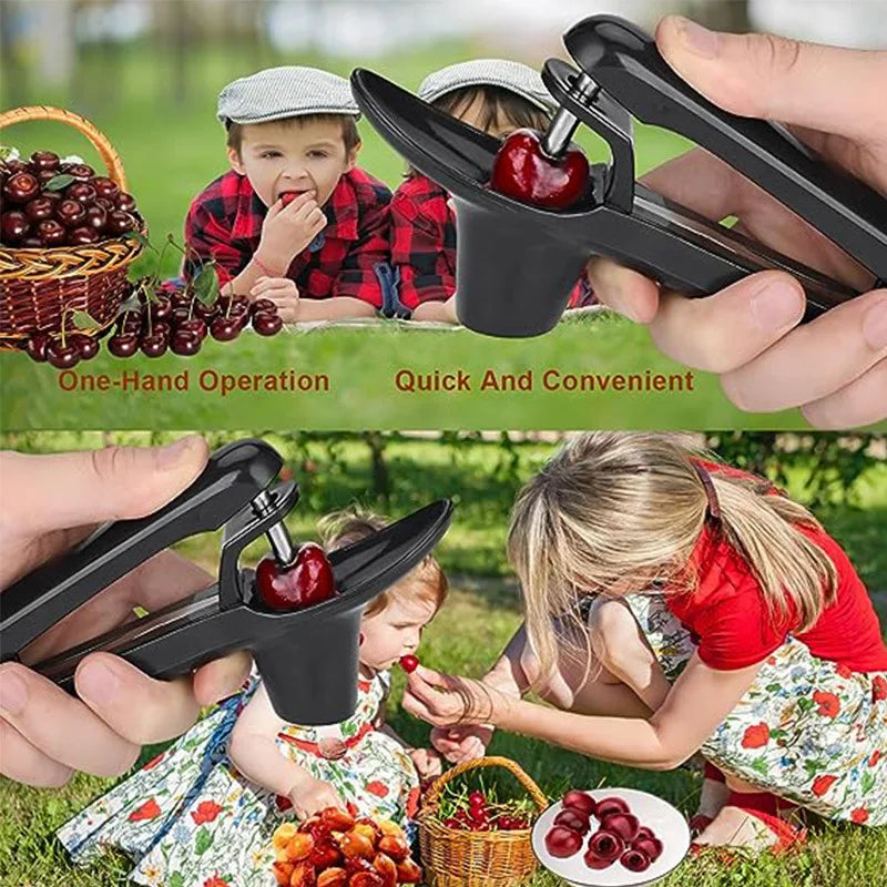 Hot selling kitchen gadget seed remover tools Multi-Function Stainless Steel Manual Press-on Olive and Cherry Coring tools Peaceful Pleasures Health and Wellness