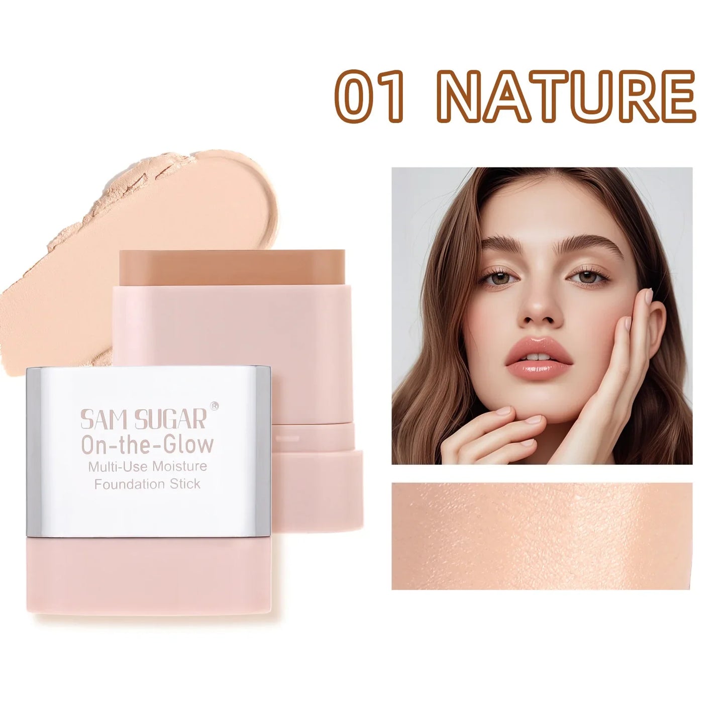 SAM SUGAR Foundation Stick – Waterproof, Oil Control & Concealer