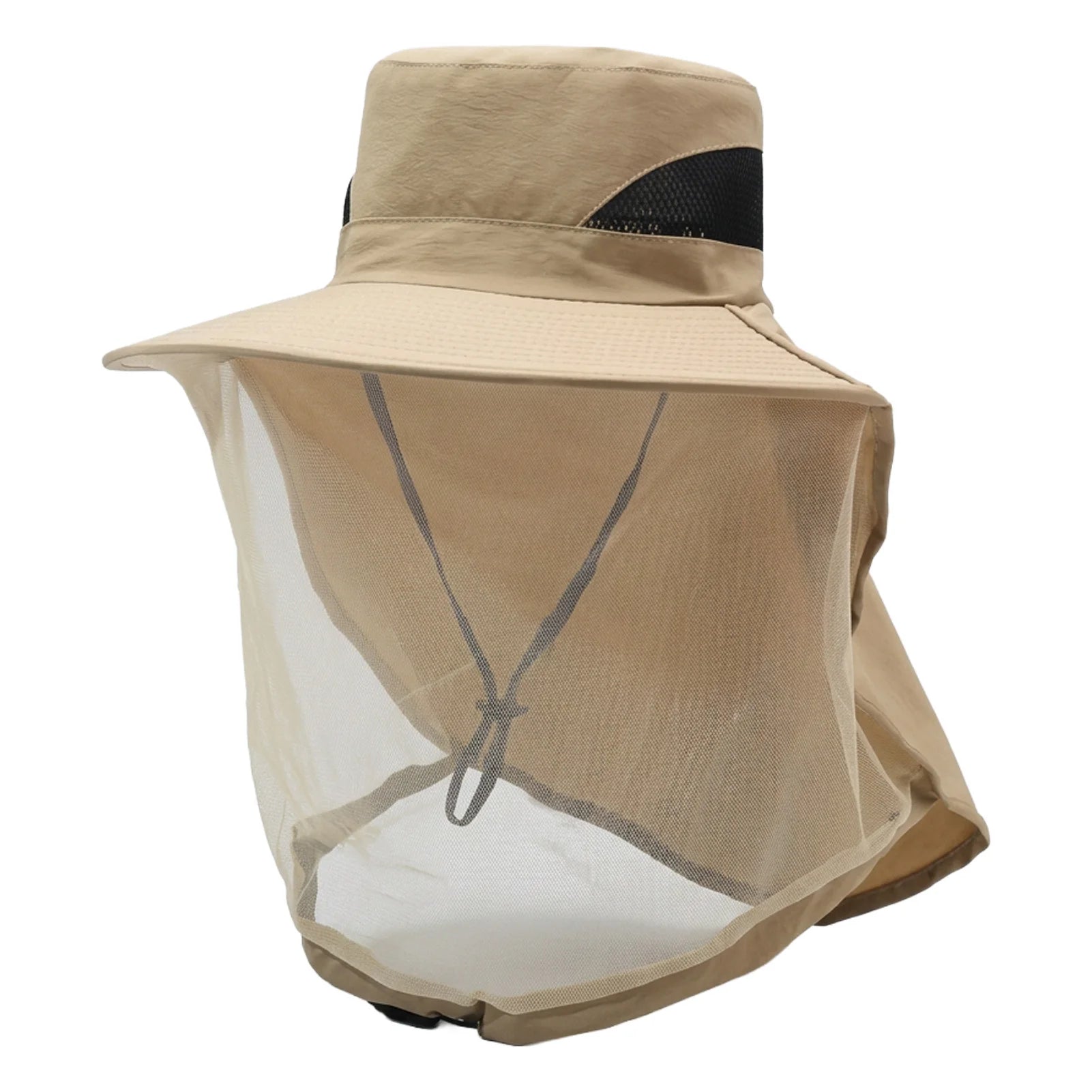 Anti-Mosquitoes Hat for Outdoor Activities with Full Face Protections and Breathable Mesh Peaceful Pleasures Health and Wellness Khaki
