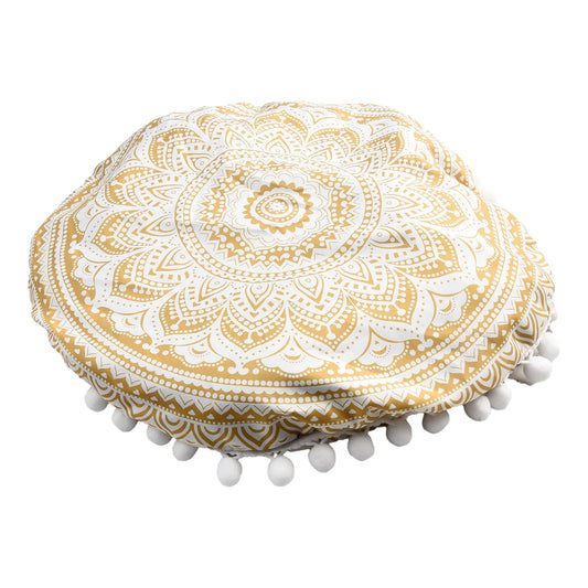 Round Mandala Pattern Pillowcase Bohemian Cushion Cover Boho Floor Peaceful Pleasures Health and Wellness 5