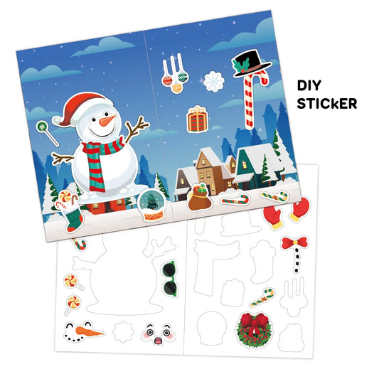 Christmas Halloween Sticker Book Reusable Stickers DIY Dress-up Fun Peaceful Pleasures Health and Wellness