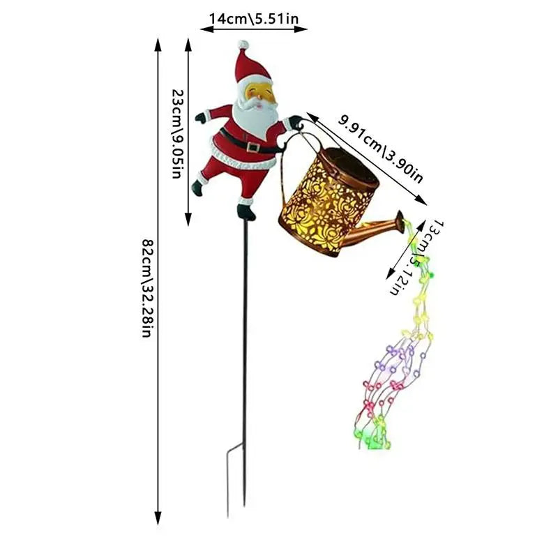 Solar Santa Claus Hanging Kettle Lantern – Outdoor Garden Decor
