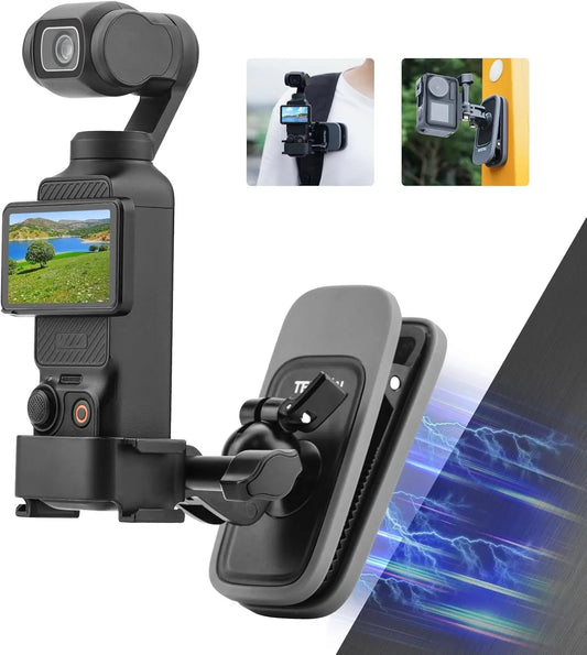 Magnetic Backpack Clip Mount for DJI OSMO Pocket 3 | 360° Ball Camera Mount Accessory Oasis Select