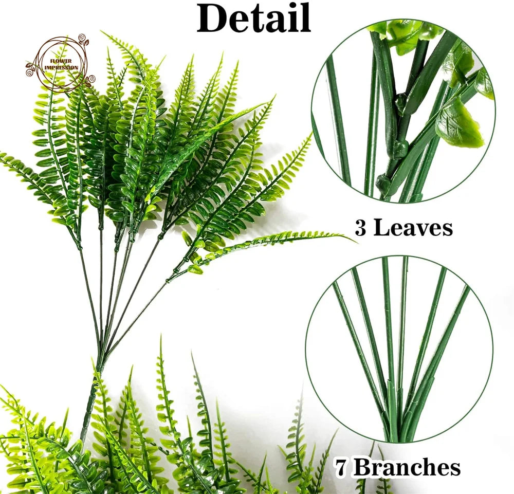 10PCS Artificial Hanging Fern Vine Garland | Fake Greenery Decor