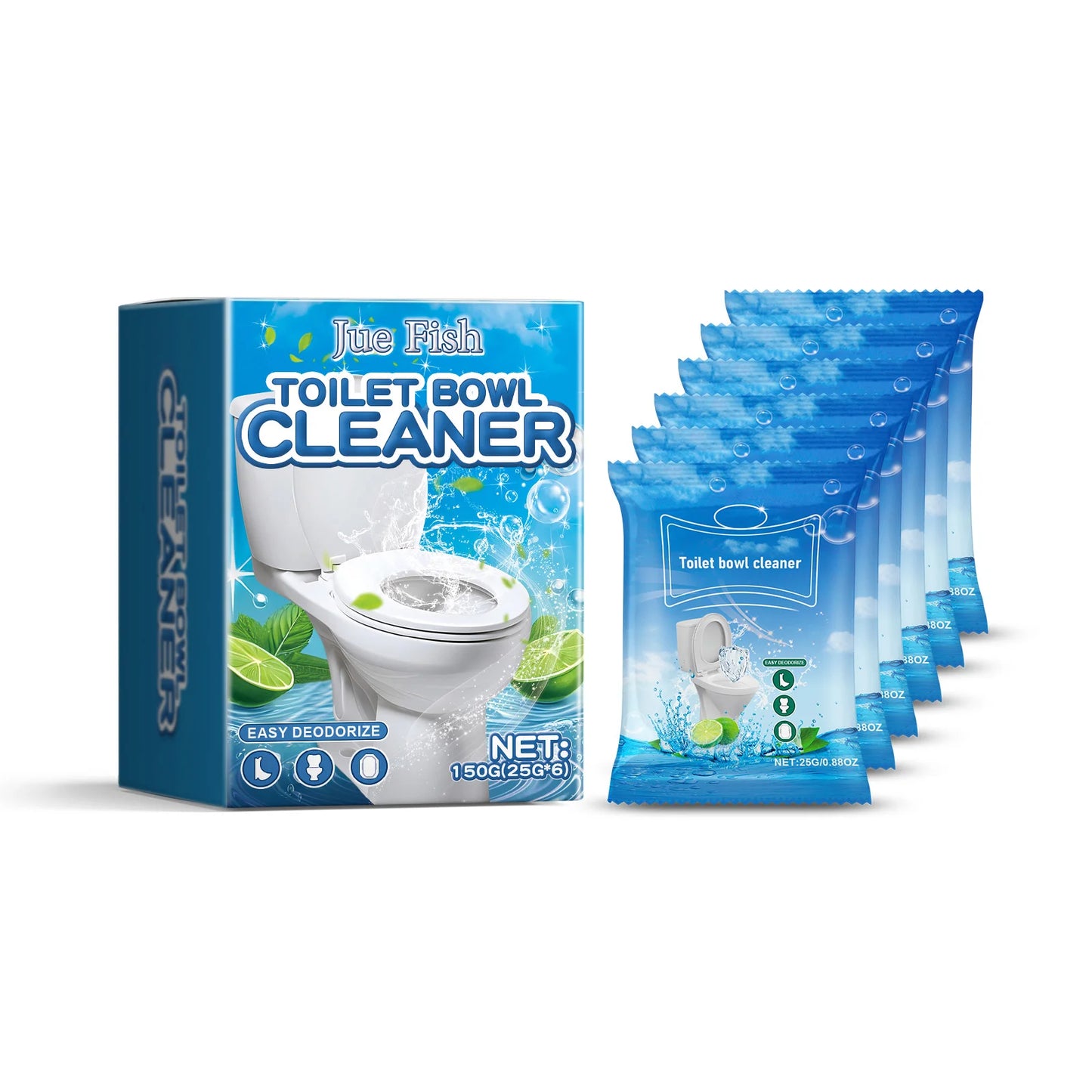 Jue-Fish Toilet Cleaning Tablets 6-Pack | Remove Stains & Descale