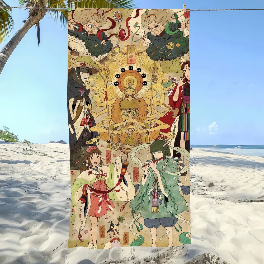 Anime Spirited Away Quick-Dry Beach Towel | 11 Sizes