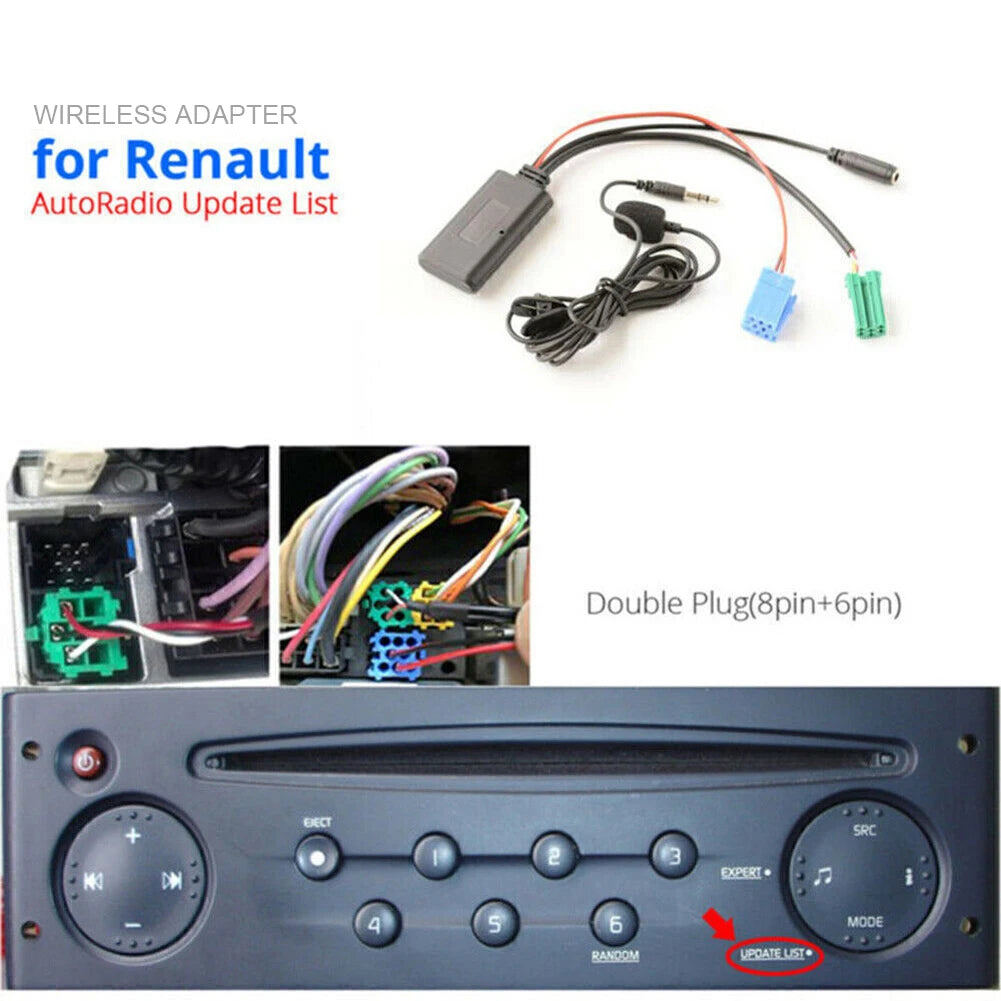 Bluetooth 5.0 AUX Adapter with MIC for Renault – Clio, Megane, Scenic, Laguna & More (2005–2011) Peaceful Pleasures Health and Wellness
