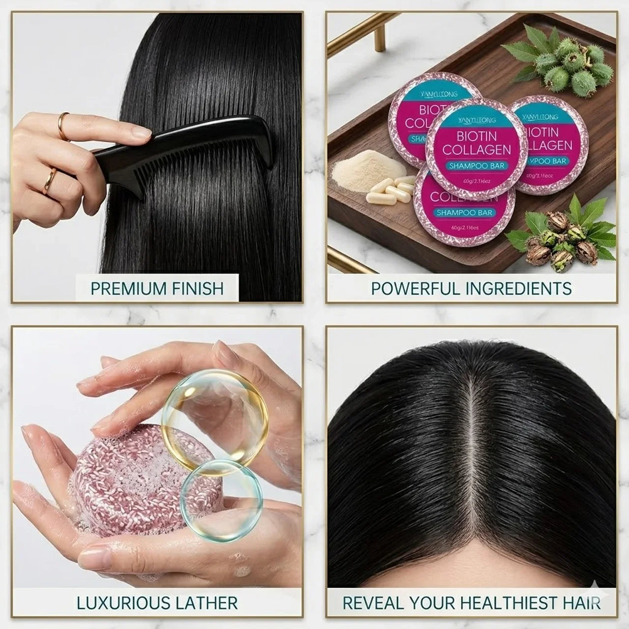 Biotin & Collagen Shampoo Bar – Hydrating, All Hair Types