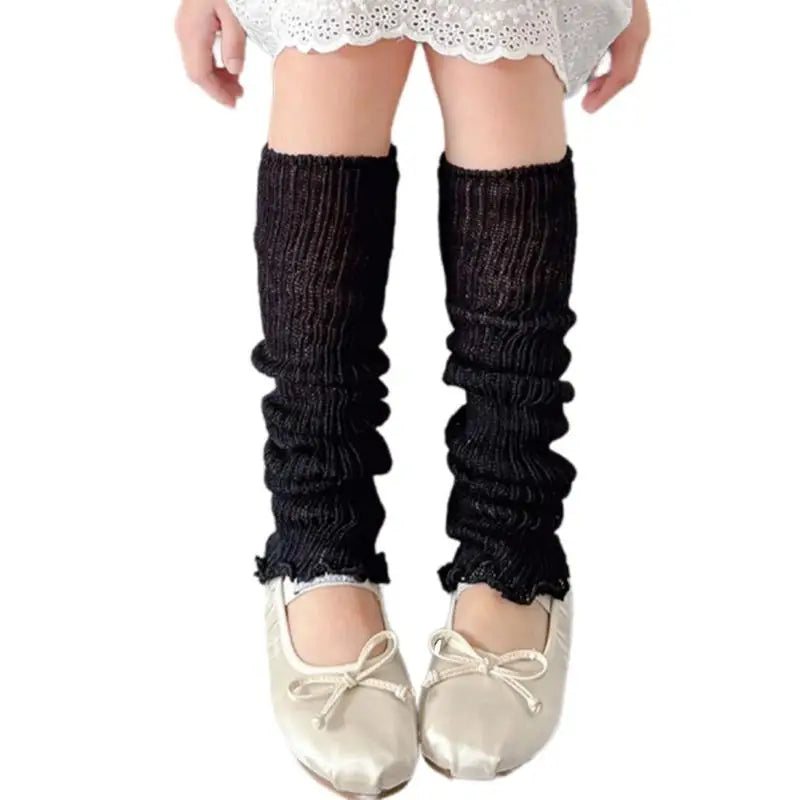 Girls' Ruffled Leg Warmers | Macaron Colors | Kids Ages 3–13