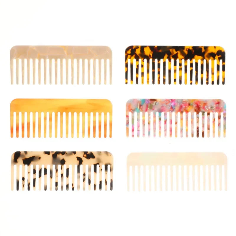 Wide Teeth Acetate Hair Comb – Anti-Static Portable Styling Wide Teeth Hair Comb Peaceful Pleasures Health and Wellness