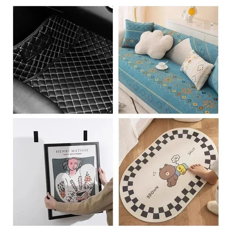 Double-Sided Adhesive Hook & Loop Tape – Car Mat & DIY Fix