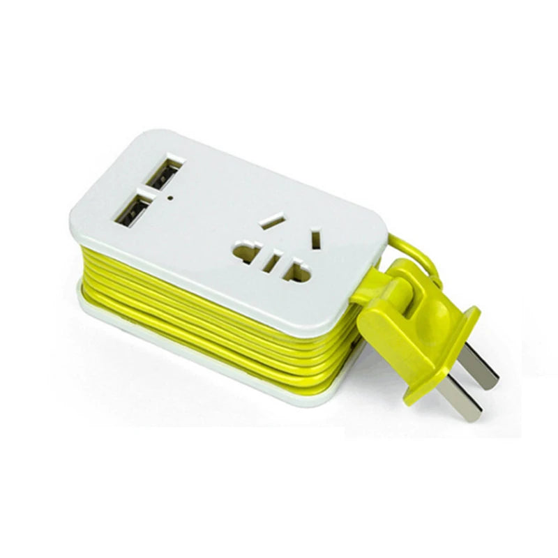 1.5M Extension Cord AC Outlets + 2 USB Ports Portable Power Strip Protector Peaceful Pleasures Health and Wellness onesize 0