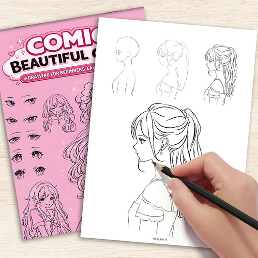 Line Drawing Book Beautiful Girls Simple Sketch Coloring Collection Peaceful Pleasures Health and Wellness