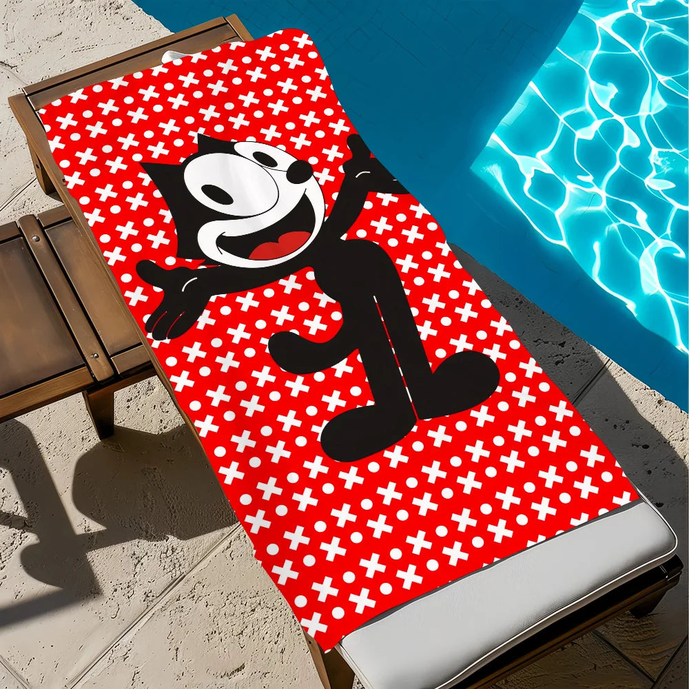 Felix the Cat Quick-Dry Beach Towel | Soft Pool & Travel Towel
