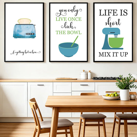 Kitchen Inspirational Quotes Canvas Wall Art | Black & White Canvas Wall Art Peaceful Pleasures Health and Wellness