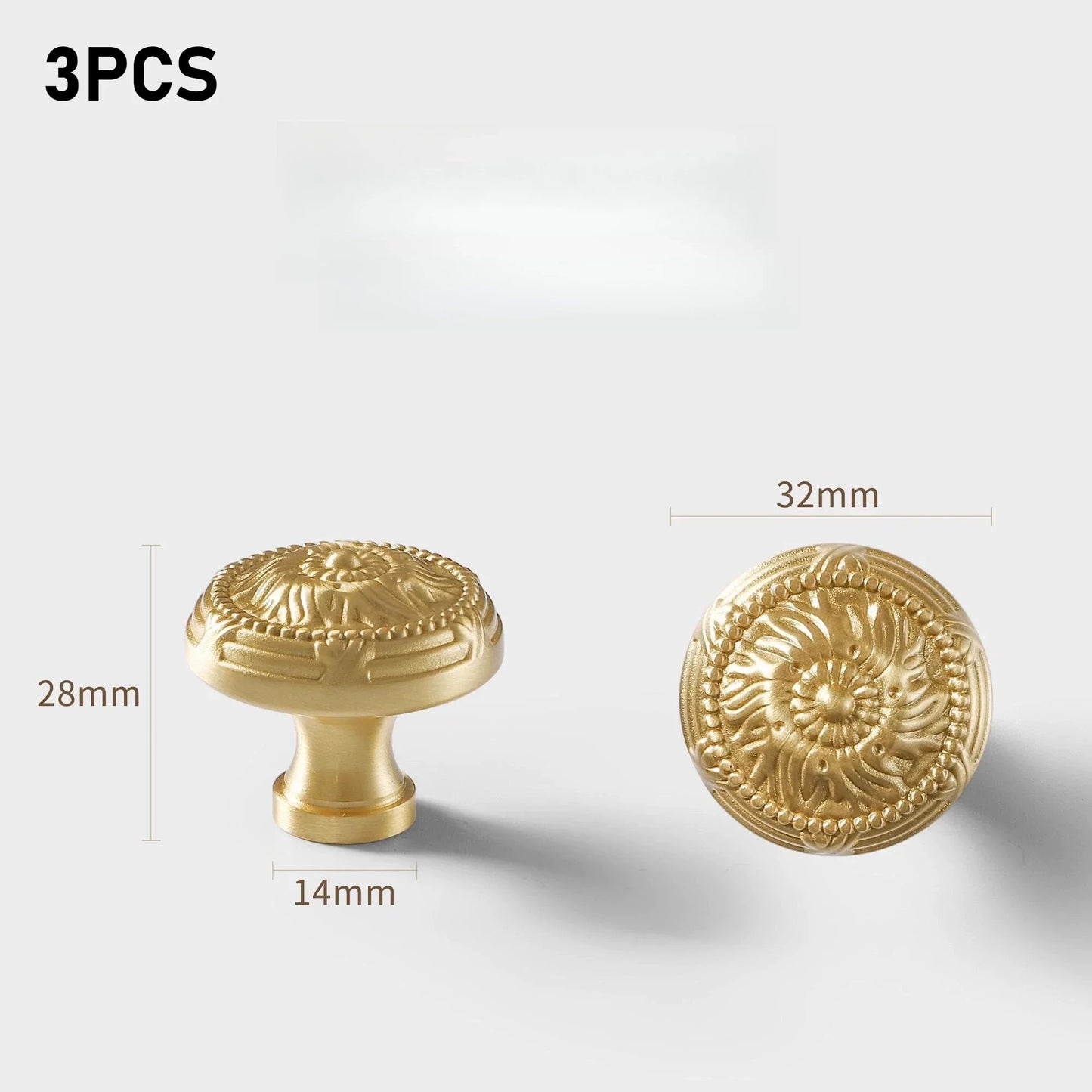 Brass Single Hole Cabinet Handle | Gold Copper Luxury Furniture