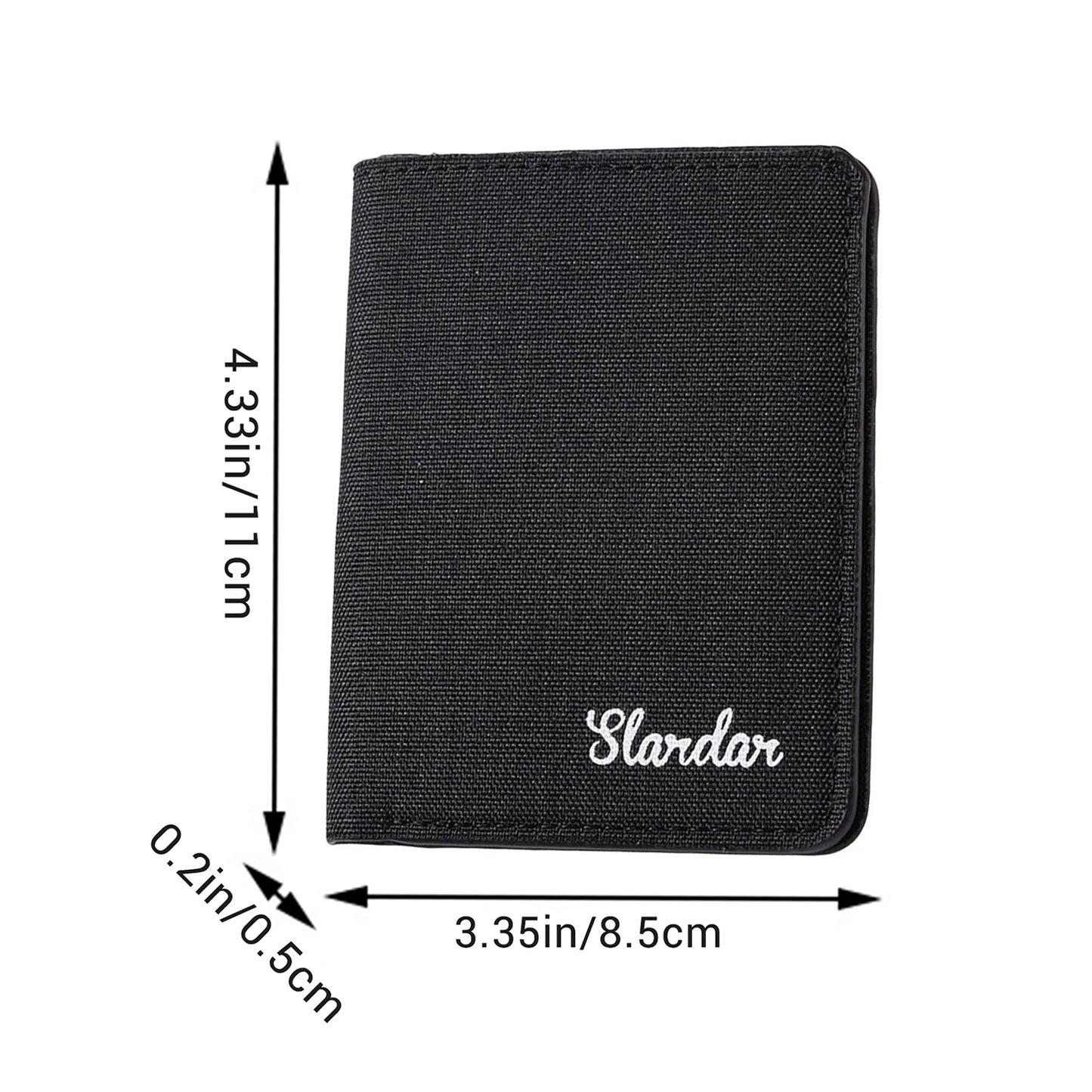 Men's Short Vertical Canvas Wallet Compact Wallet Driving License Storage Bag for Outdoor Traveling Shopping Peaceful Pleasures Health and Wellness