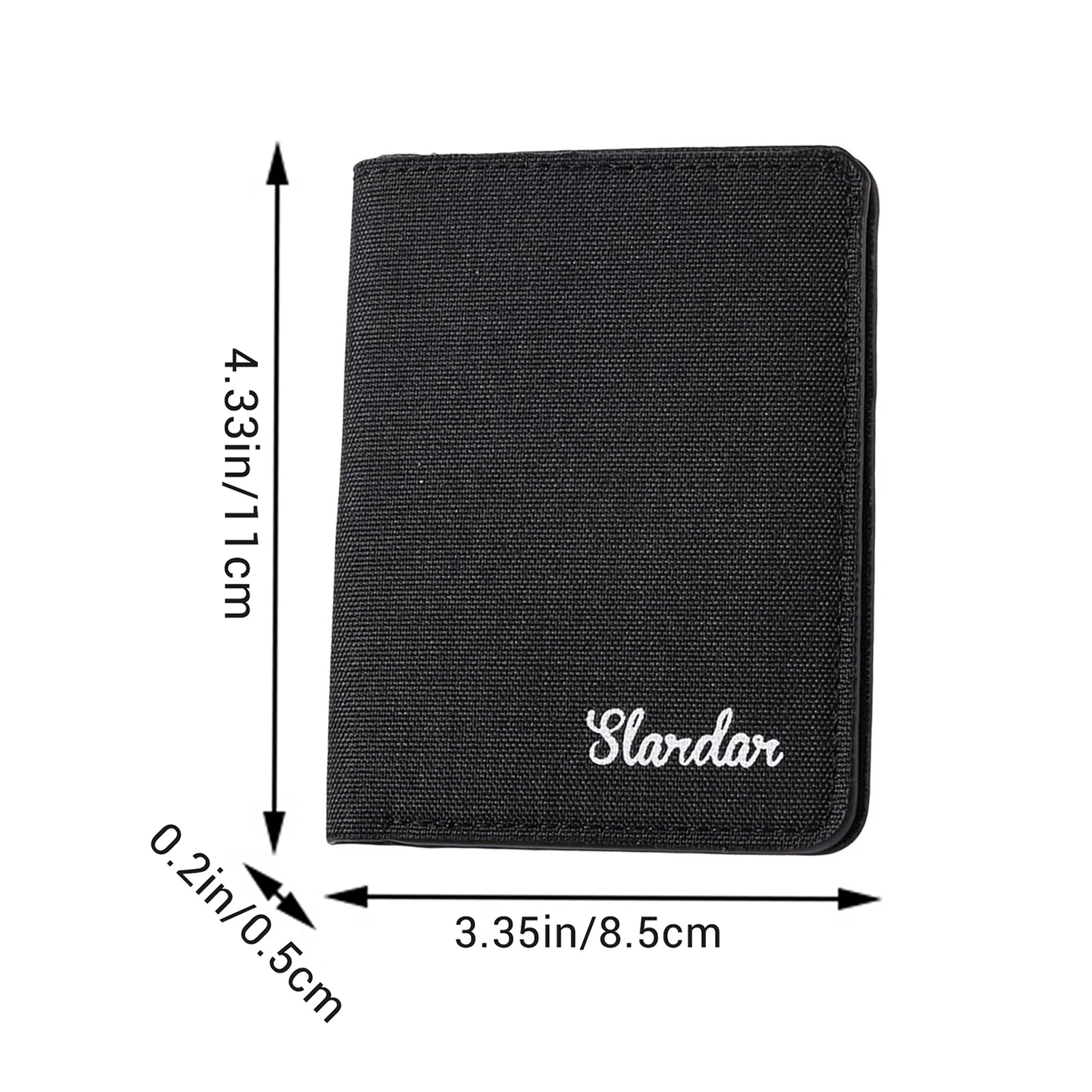 Men's Short Vertical Canvas Wallet Compact Wallet Driving License Storage Bag for Outdoor Traveling Shopping Peaceful Pleasures Health and Wellness