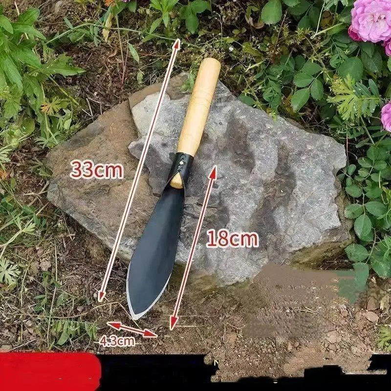 Manganese Steel Garden Trowel | Sharp Blade & Wood Handle