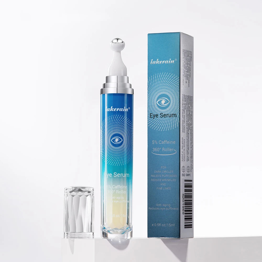 Anti-Wrinkle Eye Serum 5% Caffeine Eye Cream Eye Roller Ball Cream For Dark Circles Fades Fine Lines Remove Eye Bags 15ml Peaceful Pleasures Health and Wellness