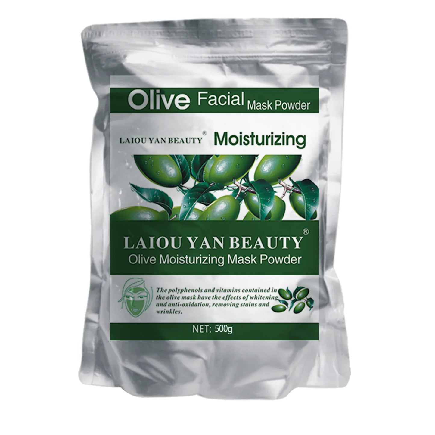 500g Pearl Whitening Jelly Mask Powder – Green Tea & Lemon