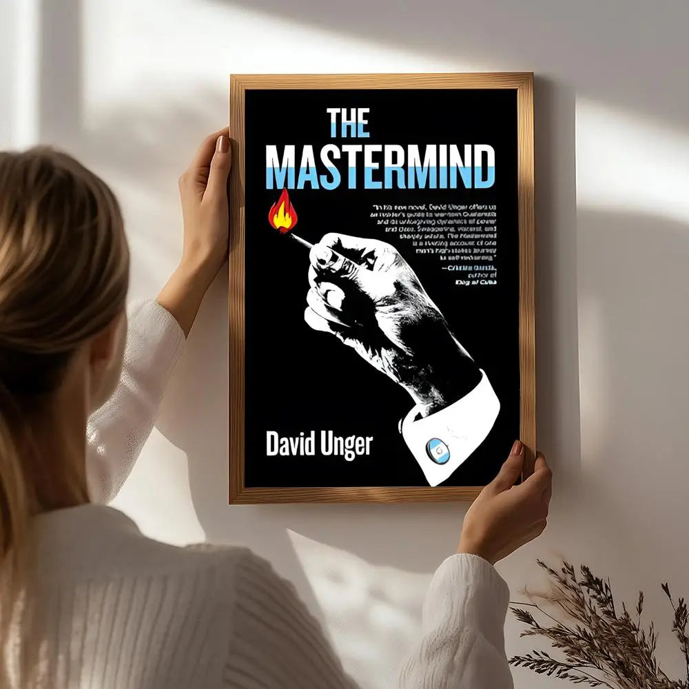 Movie T-The Mastermind Poster HD Self Adhesive Waterproof Wall Art Ideal for Home Office Dorm Bedroom Great Gift Peaceful Pleasures Health and Wellness White4 15X20cmNoframe