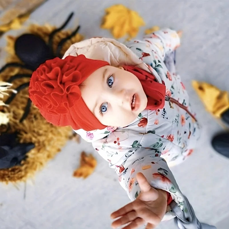 Baby Flower Turban Hats – Soft Head Wraps for Newborns 1–3Y
