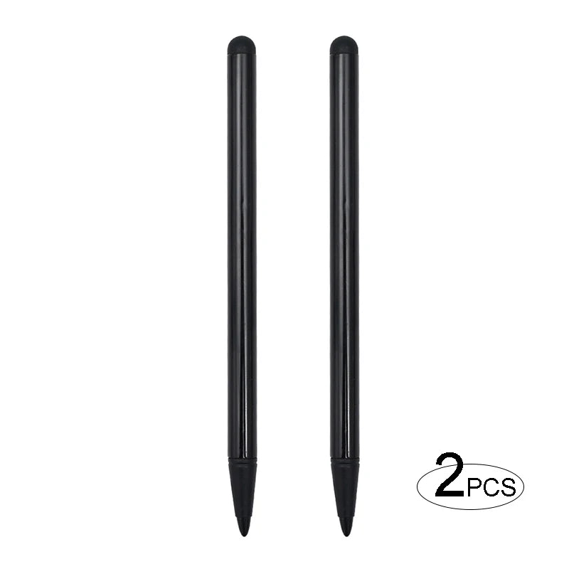 Resistive Screen Universal Dual-purpose Handwriting Touch Screen Accessory Metal Electrostatic Capacitive Pencil Tablet iphone Peaceful Pleasures Health and Wellness black(2pcs)