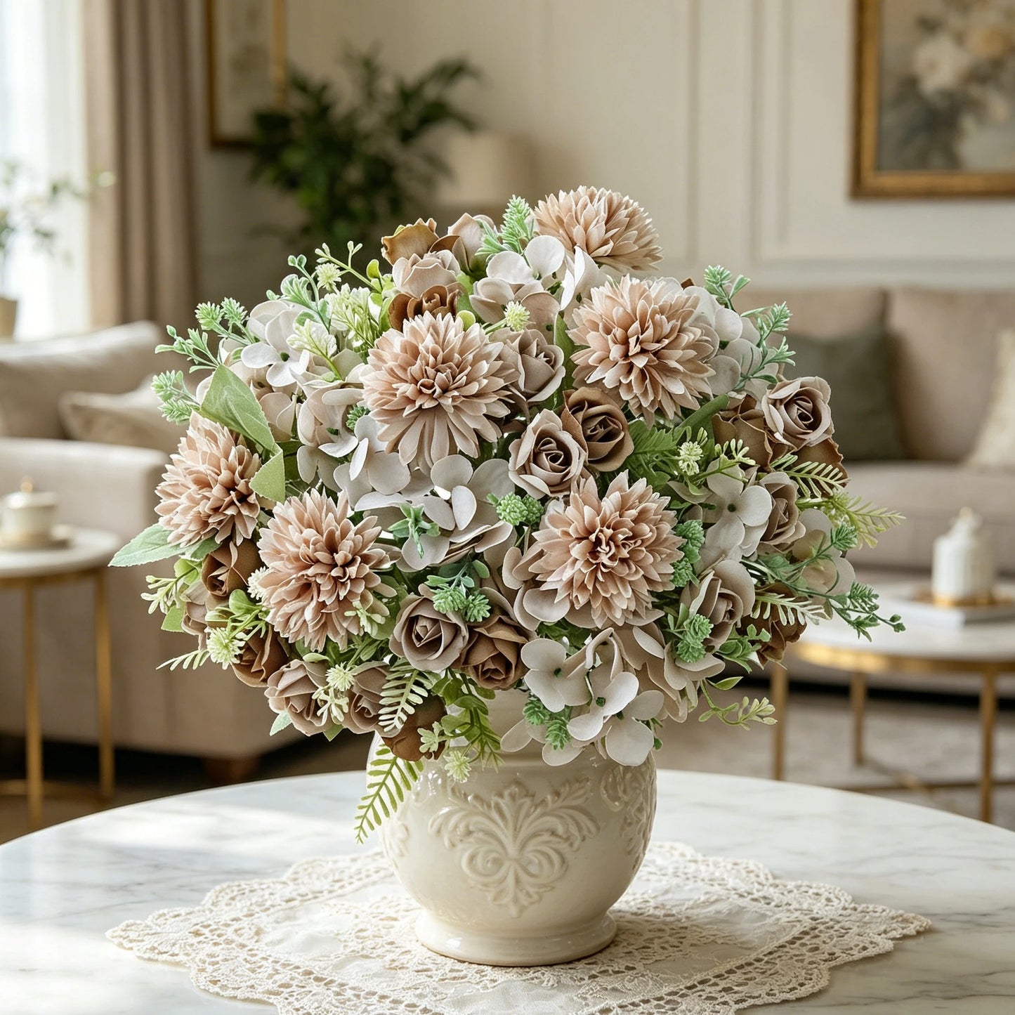 Artificial Silk Rose Bouquet for Wedding & Home Decor