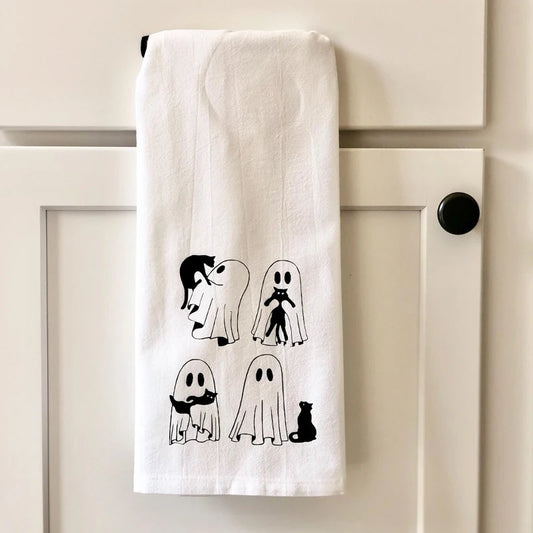 Spooky Friends Halloween Cat Tea Towel | Kitchen & Party Decor Holiday Kitchen Towel Peaceful Pleasures Health and Wellness A 40X60CM