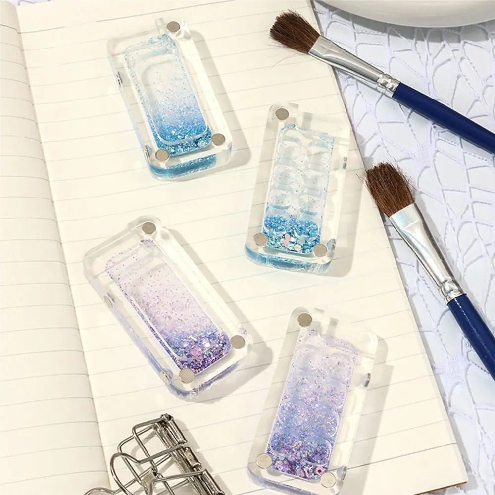 Acrylic Watercolor Paint Palette Magnetic Quicksand Travel Painting Tray Foldable Waterproof Paint Pigment Box Outdoor Peaceful Pleasures Health and Wellness