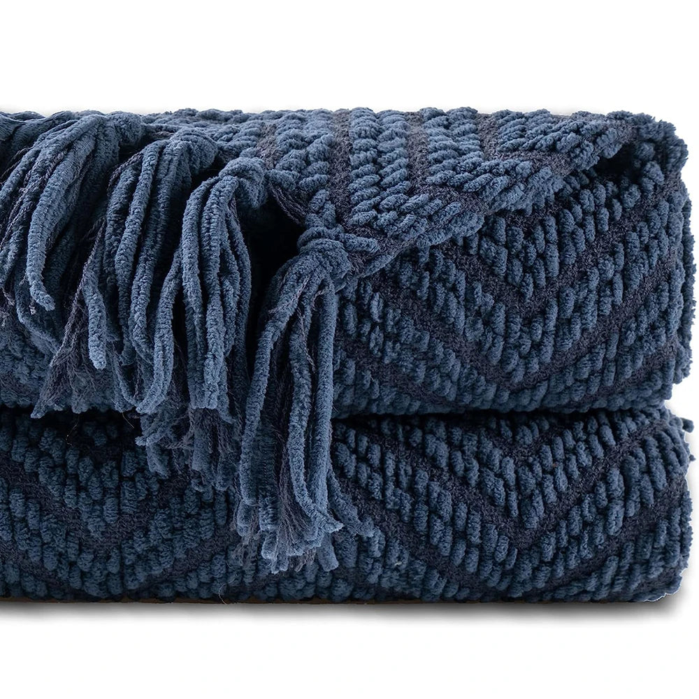 Battilo Chenille Knit Throw Blanket | Soft Couch & Sofa Throw