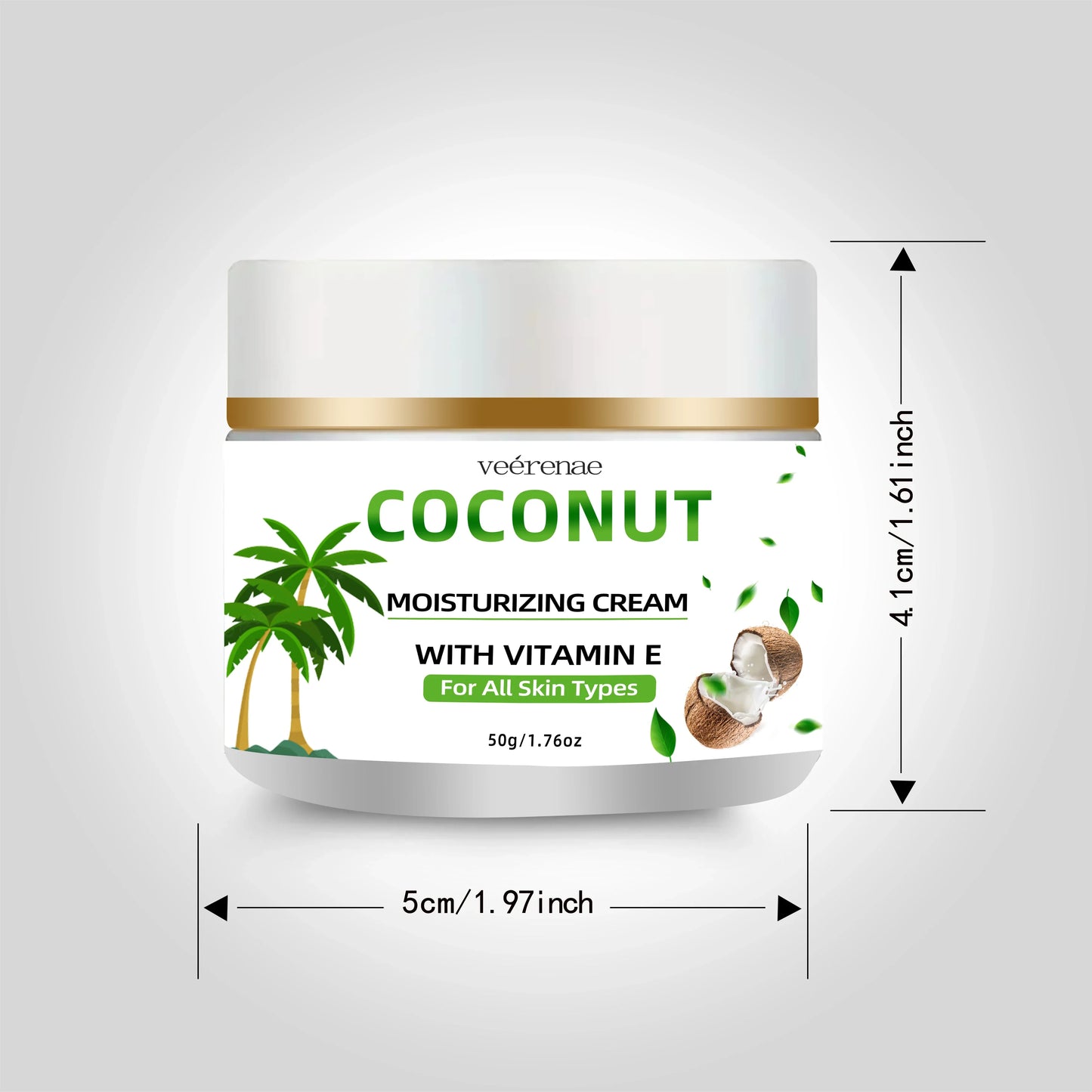 Vérenae Coconut Cream – Hydrating Firming Face Moisturizer