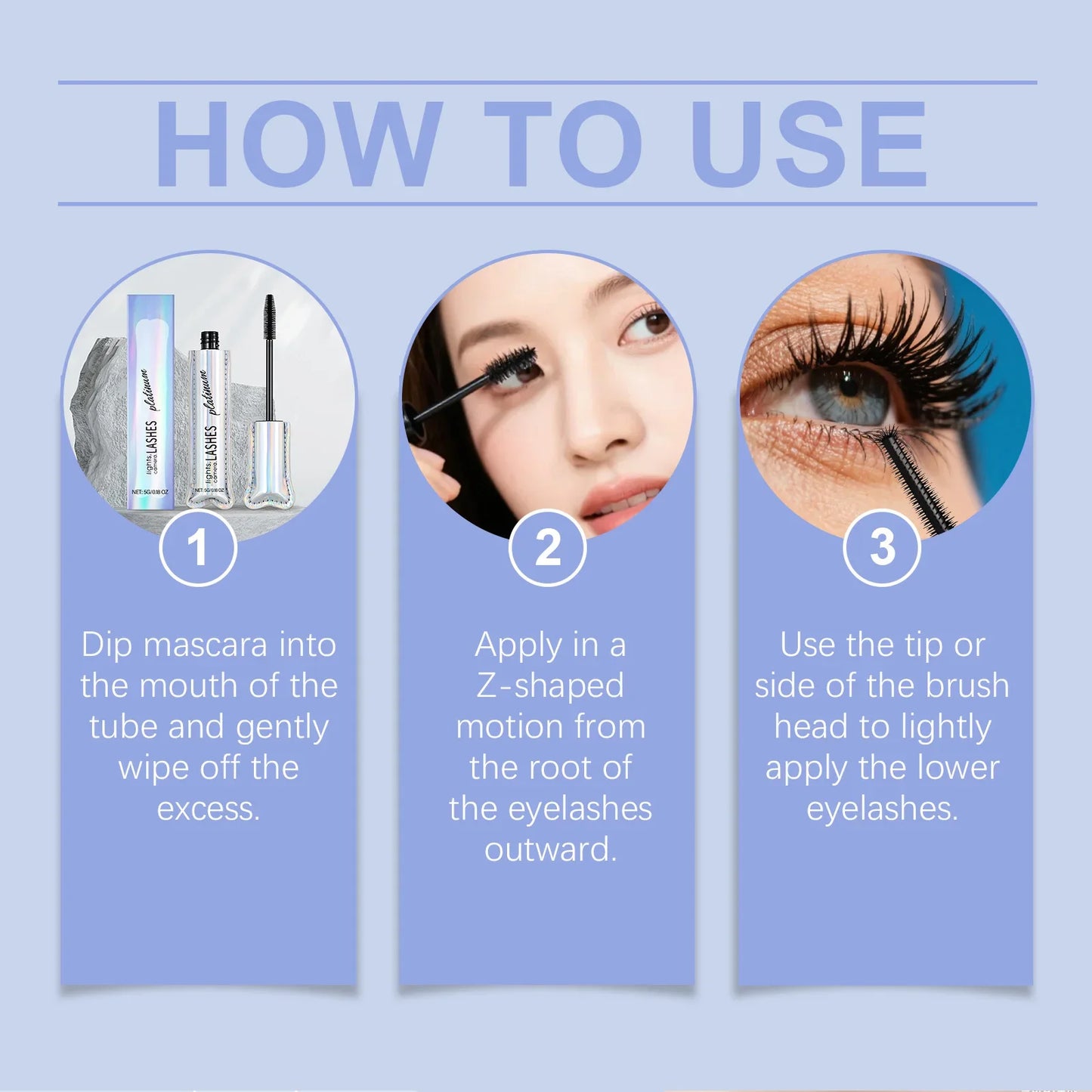 Waterproof Black Lengthening Mascara – Volumizing, Fast Dry