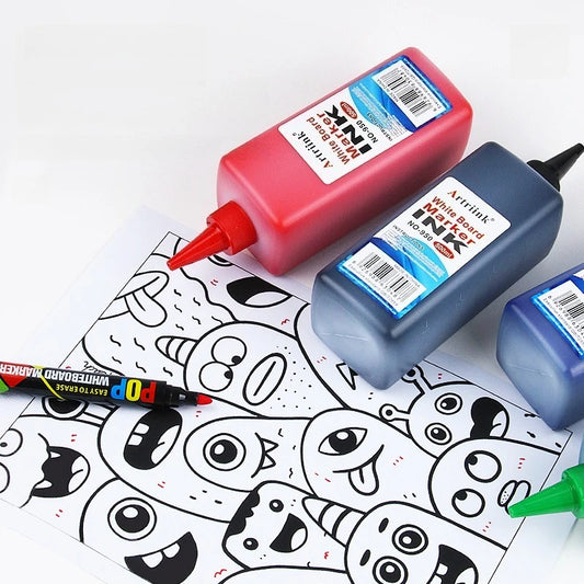 1pc Whiteboard pen ink 500ML replenishment liquid water-based large capacity erasable environmentally friendly filling liquid Peaceful Pleasures Health and Wellness