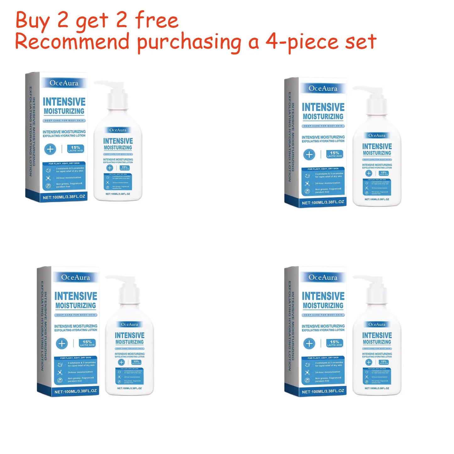 OceAura Intensive Body Lotion – Lactic Acid & Ceramide Moisturizer