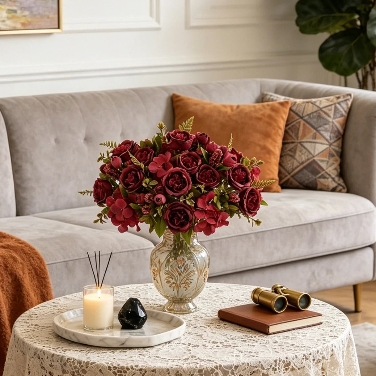 Silk Hydrangea Peony Artificial Flowers | Wedding & Home Decor