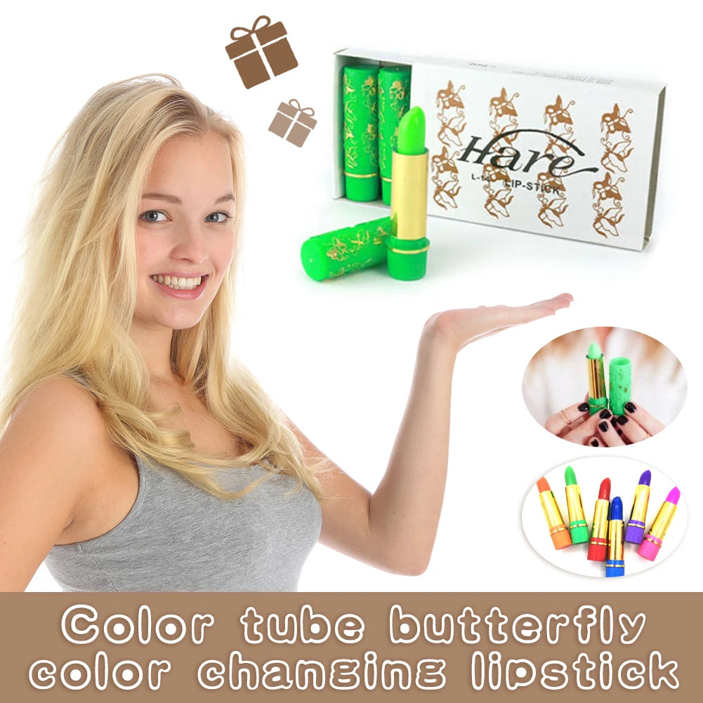 6-Pack Color-Changing Moisturizing Lipstick Set | Butterfly Tube