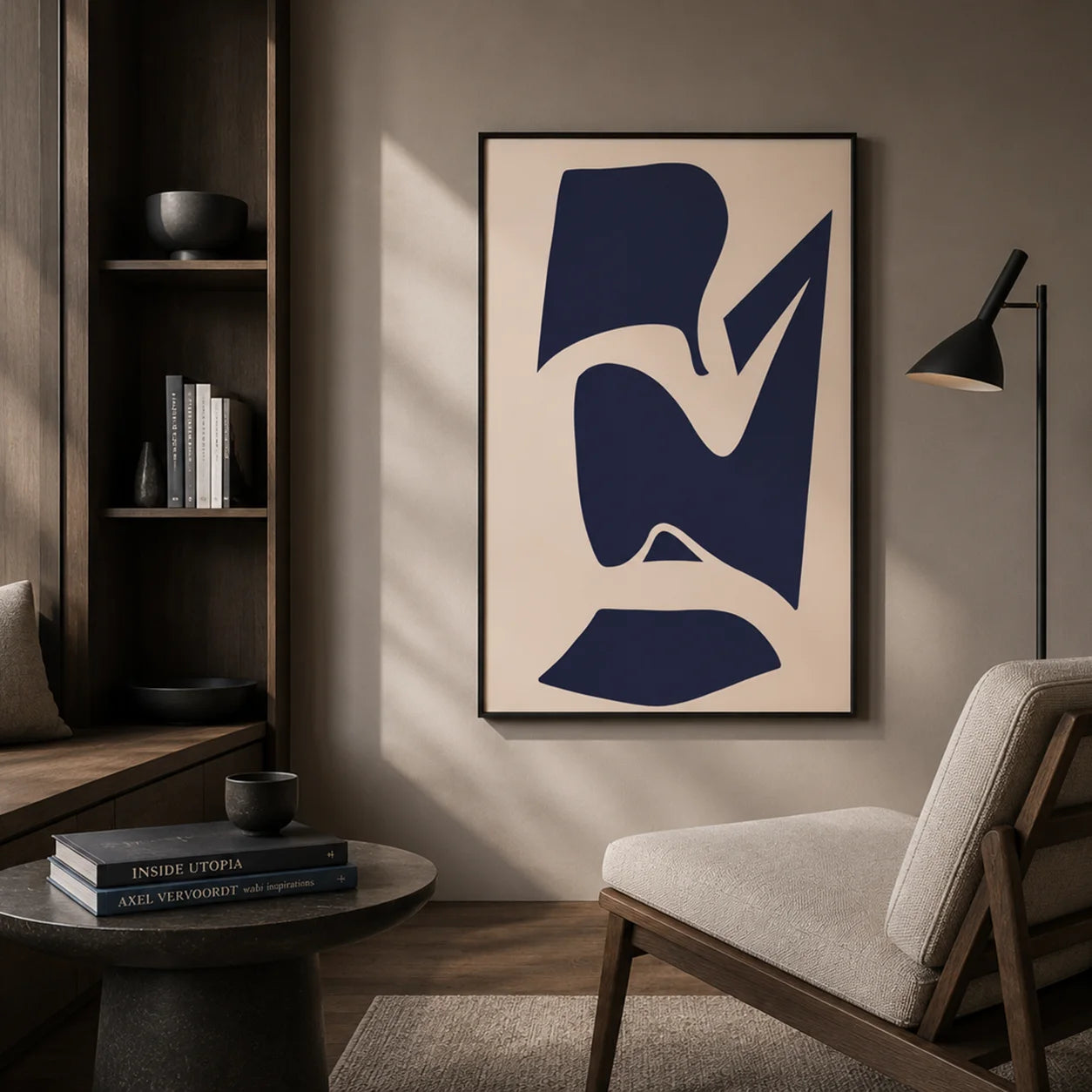 Abstract Geometric Canvas Wall Art | Nordic Style Poster Print Canvas Wall Art Print Peaceful Pleasures Health and Wellness